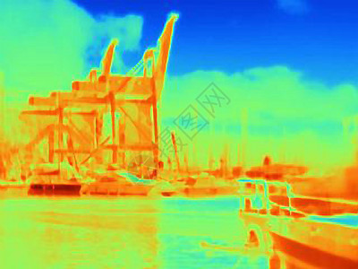 工业港口的热成像图片