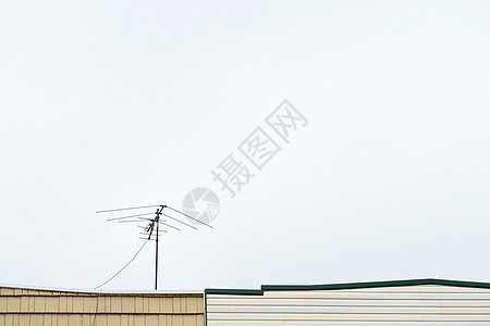 屋顶电视天线背景图片