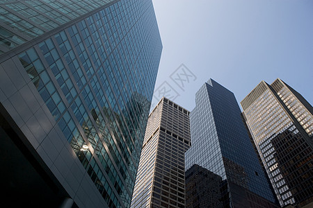低角度视野摩天大楼美国纽约市图片