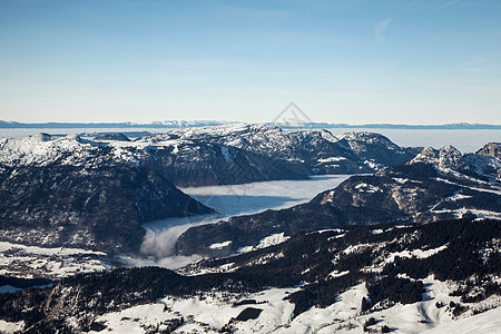 雪山的空中景象图片