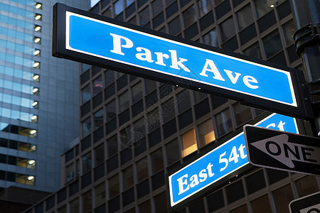 美国纽约市公园路标志图片