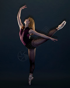 年轻女芭蕾舞演员背景图片