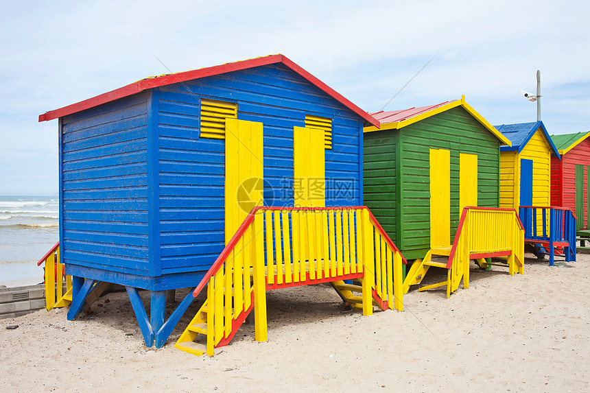 南非西开普省市的海滩小屋图片