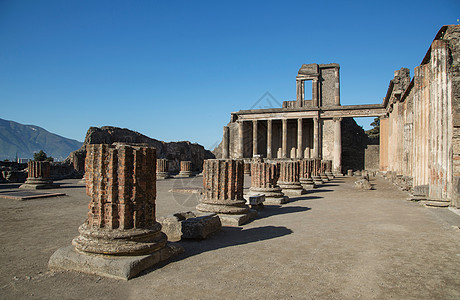 意大利坎帕尼亚庞贝伊论坛的废墟图片