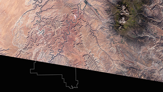 犹他州Canyonland公园卫星视图图片