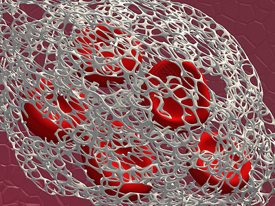 人类的红血细胞在纤维内的样子图片