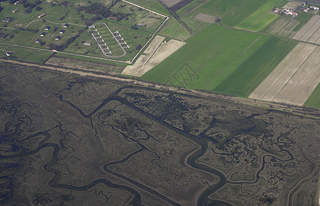 意大利威尼斯附近农业用地的空中图片图片