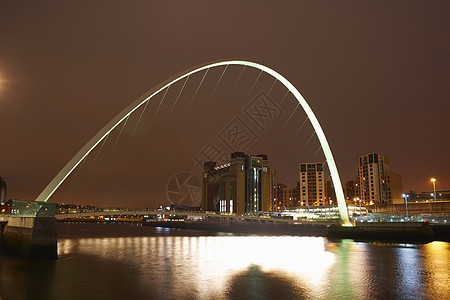 夜间联合王国千年桥NewcastleonTyne图片