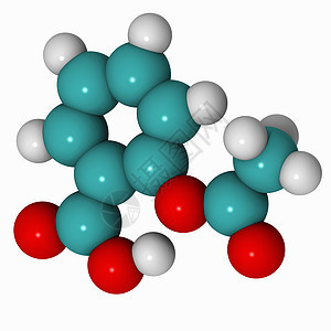 3D阿司匹林分子模型图片