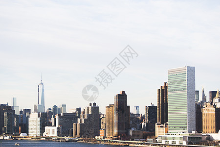 美国纽约市东河和曼哈顿风景图片