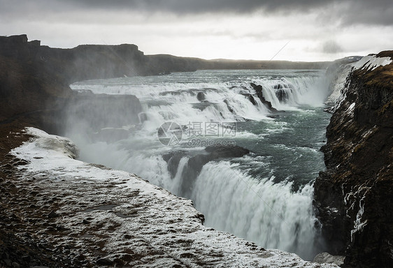 冰岛格尔福斯瀑布金环图片