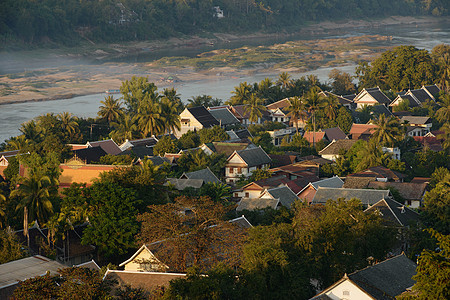 老挝城市风光背景图片