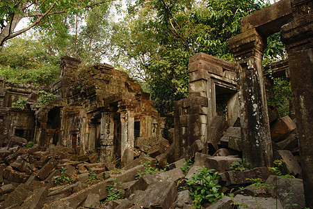 柬埔寨本梅莱亚高克尔本梅莱亚的石头废墟图片