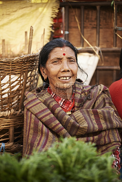 尼泊尔加德满都Thamel街头商人的肖像图片