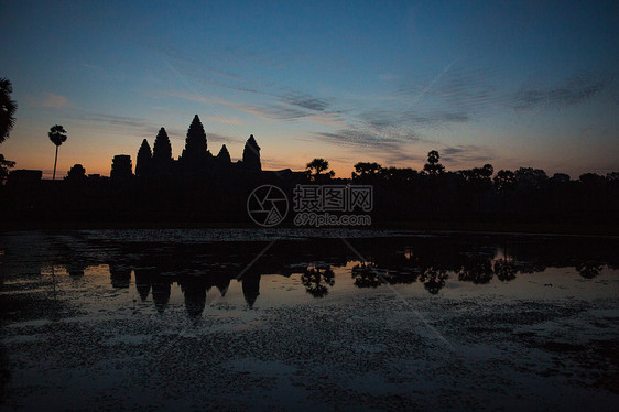 东南亚柬埔寨暹粒的日落图片