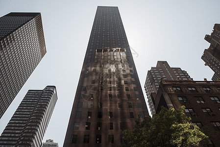 美国纽约曼哈顿Skycraper背景图片