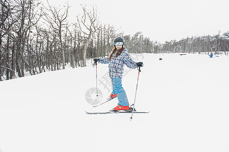 阿根廷火地岛女孩滑雪图片