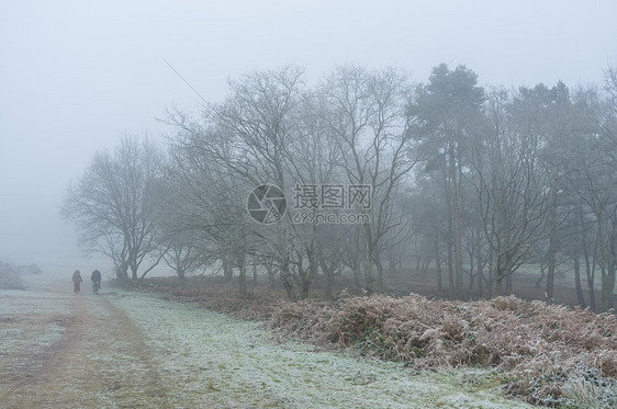 英国伍斯特郡的雪天图片