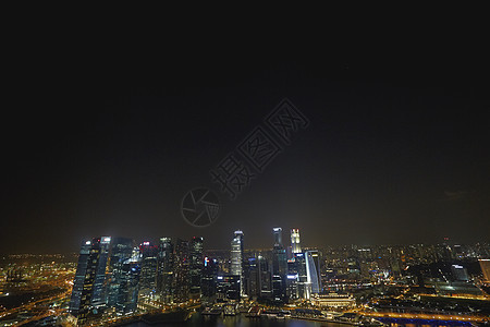 新加坡夜间城市风景图片