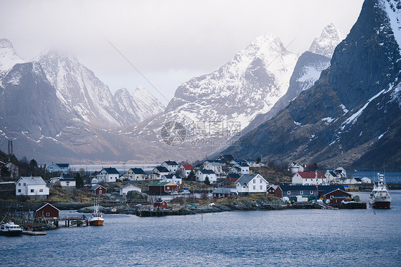 挪威罗弗敦雷恩渔村图片