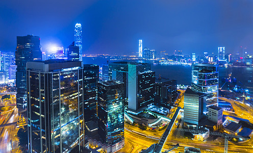 中国香港金融区背景图片