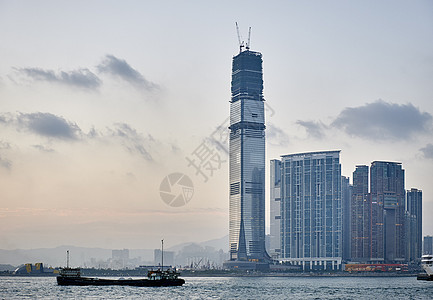 城市风景香港尖沙月图片