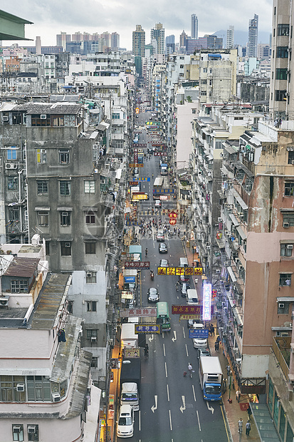 香港繁忙的城市风景图片