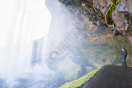 冰岛西南塞尔杰兰斯福瀑布图片