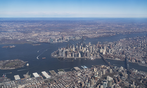 美国纽约曼哈顿航空视图图片