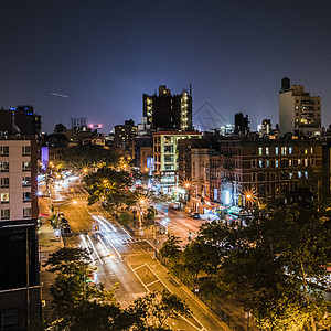 夜晚的曼哈顿桥图片