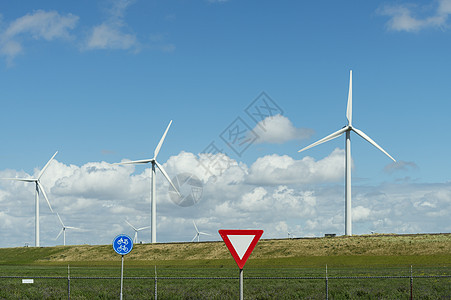 荷兰南荷兰鹿特丹的风力涡轮机图片