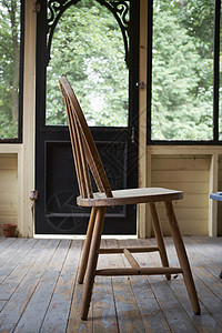 木制地板上的椅子图片