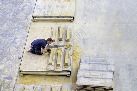 建筑石材厂工人造型石材俯视图图片