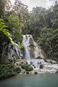 老挝LuangPrabang宽西瀑布图片