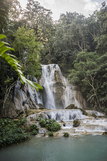 老挝LuangPrabang宽西瀑布图片