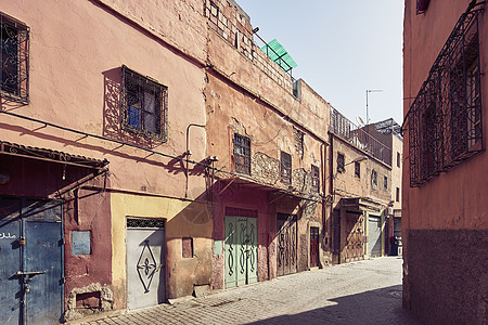 摩洛哥马拉喀什科布的街道和传统建筑图片