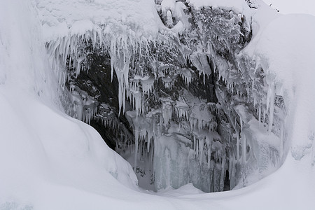 瑞典阿比斯科公园托恩特拉斯克湖冰层图片