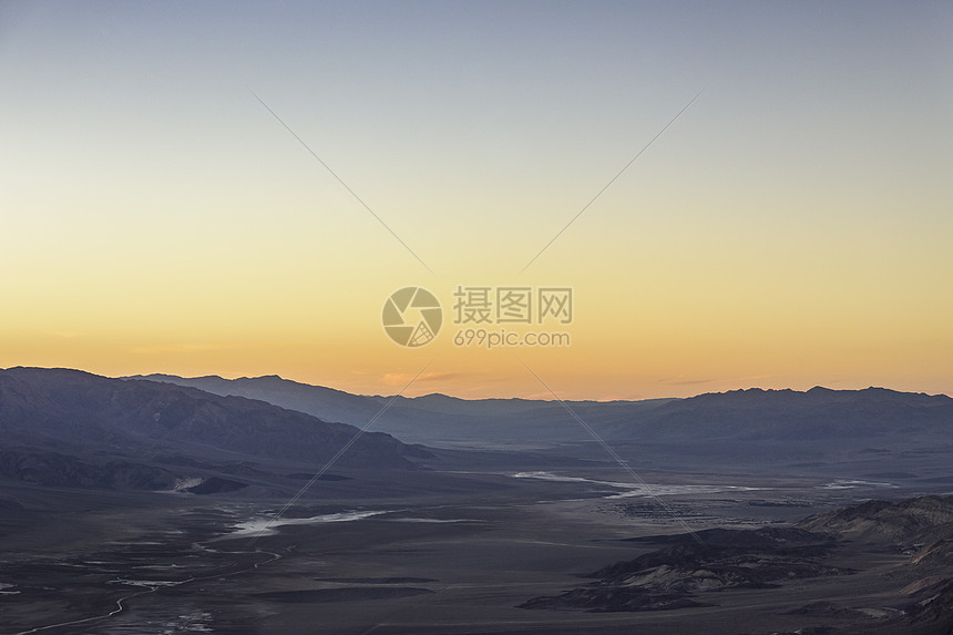 美国加利福尼亚州谷公园日落时但丁的风景图片