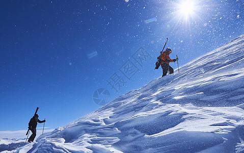 美国科罗拉多州阿斯彭的雪山上图片