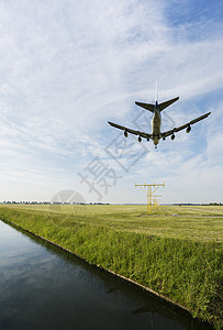 飞机着陆前图片