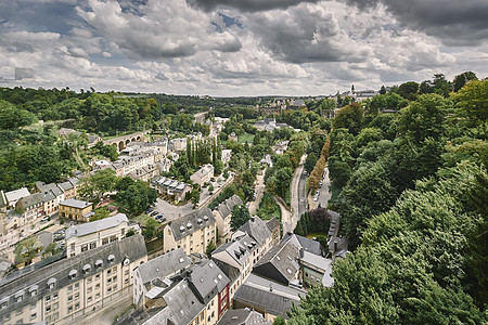 欧洲卢森堡市的俯瞰图图片