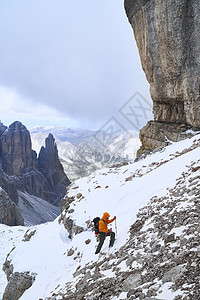 意大利特伦蒂诺阿尔托迪埃卡纳泽的的登山者图片