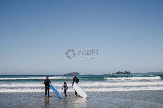 女儿在加拿大托菲诺海滩上冲浪的朋友图片