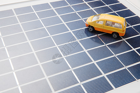 节约电汽车模型太阳能板背景
