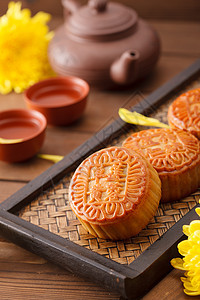 中秋节各个口味的美味月饼图片