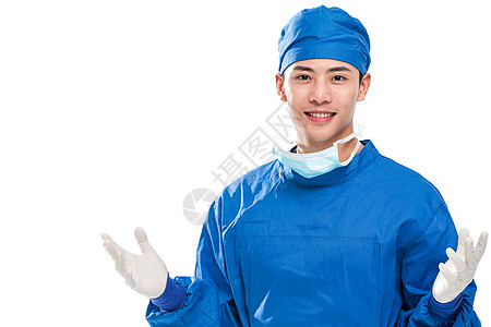 手术室穿手术衣的男医生图片