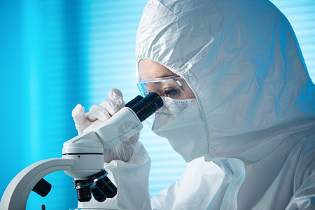 甲醛检测人员信任健康保健工作人员亚洲医学专家使用显微镜背景