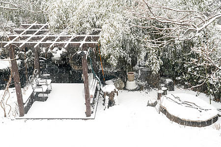 雪后初霁立冬二十四节气环境大雪后的景象背景