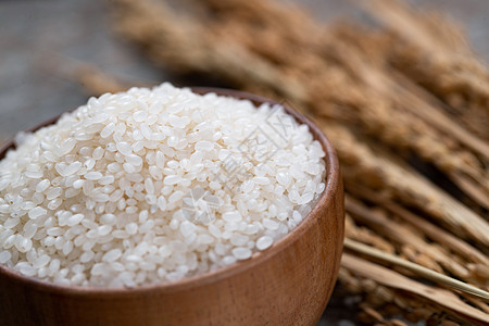 一碗大米和水稻图片
