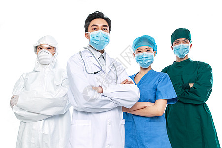IT工作人员戴着口罩的医务工作者背景